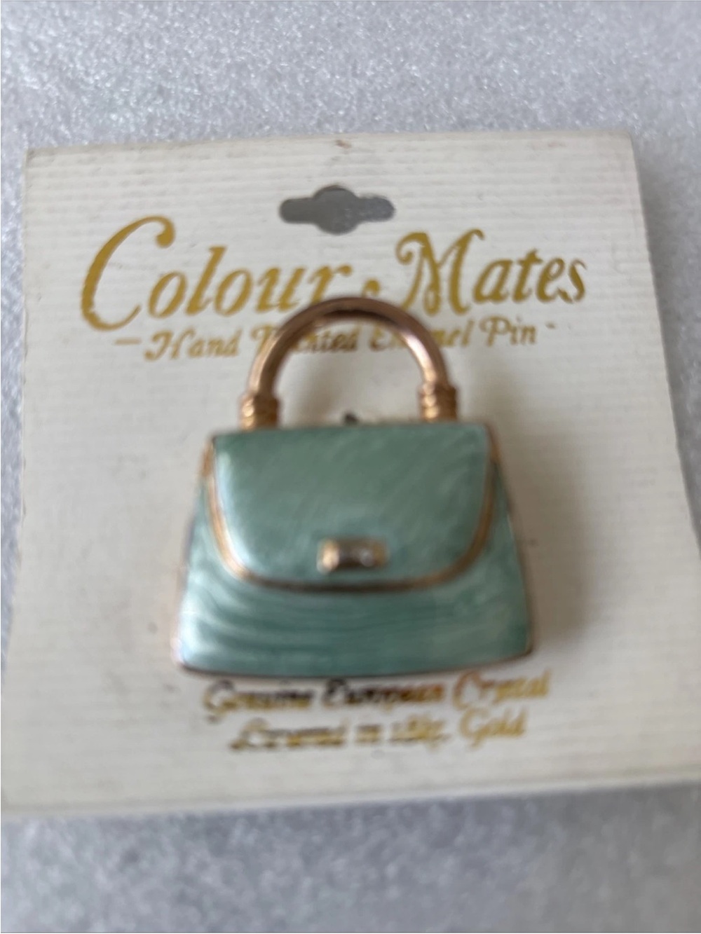 Mint Green Handbag Pin Brooch